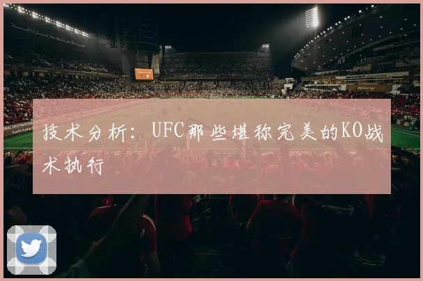 技术分析：UFC那些堪称完美的KO战术执行